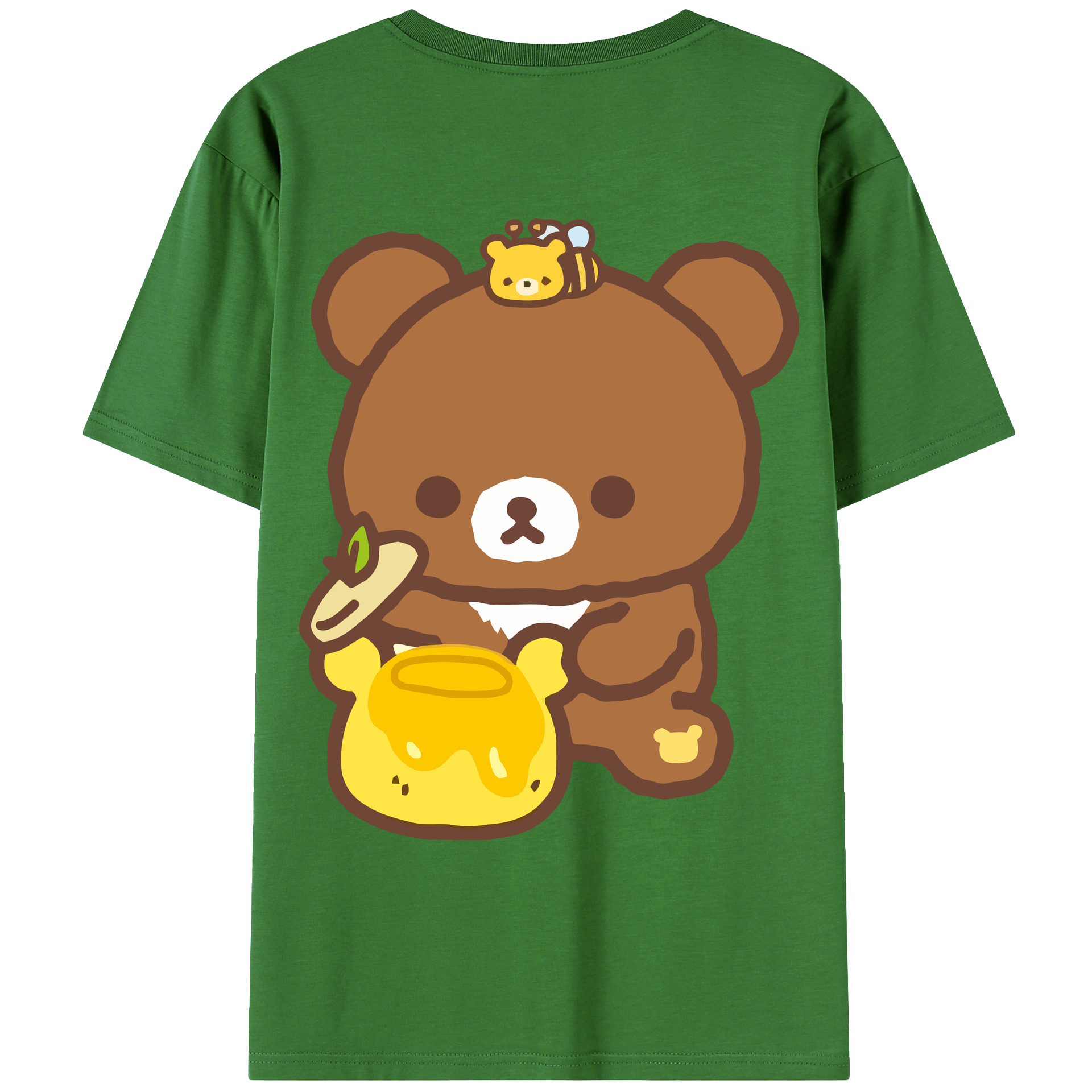 （画像用） リラックマ リラックマ キイロイトリ Rilakkuma Korilakkuma Kiiroitori レディース半袖Tシャツ(バックプリント)
